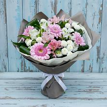 Букет цветов из:  Герберы, Альстромерии и Хризантемы #REPLACE_PRED# Северодвинске