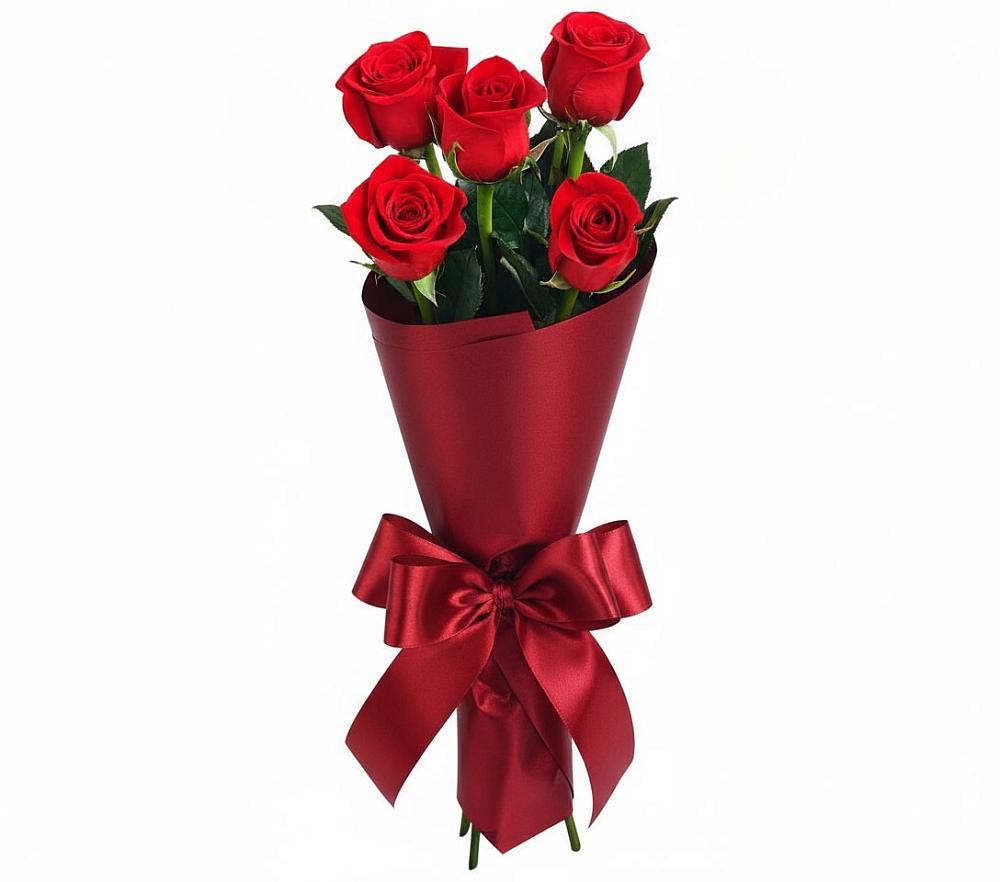 Букет 5 Красных роз Эдлесс Лав в Северодвинске