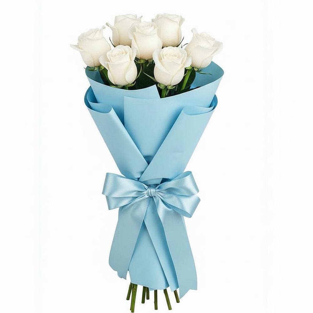 Букет 7 белых роз Проуд в Северодвинске