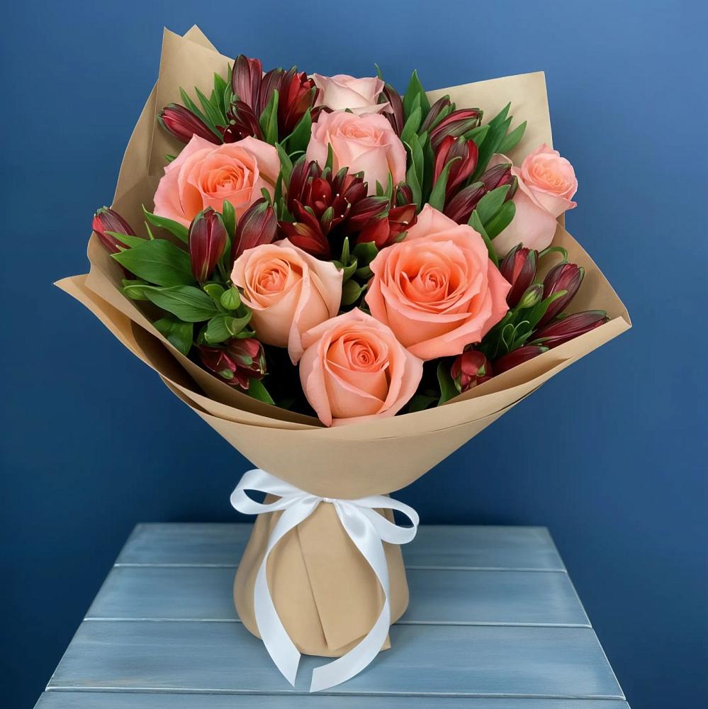 Букет цветов из: Розы и Альстромерии в Северодвинске