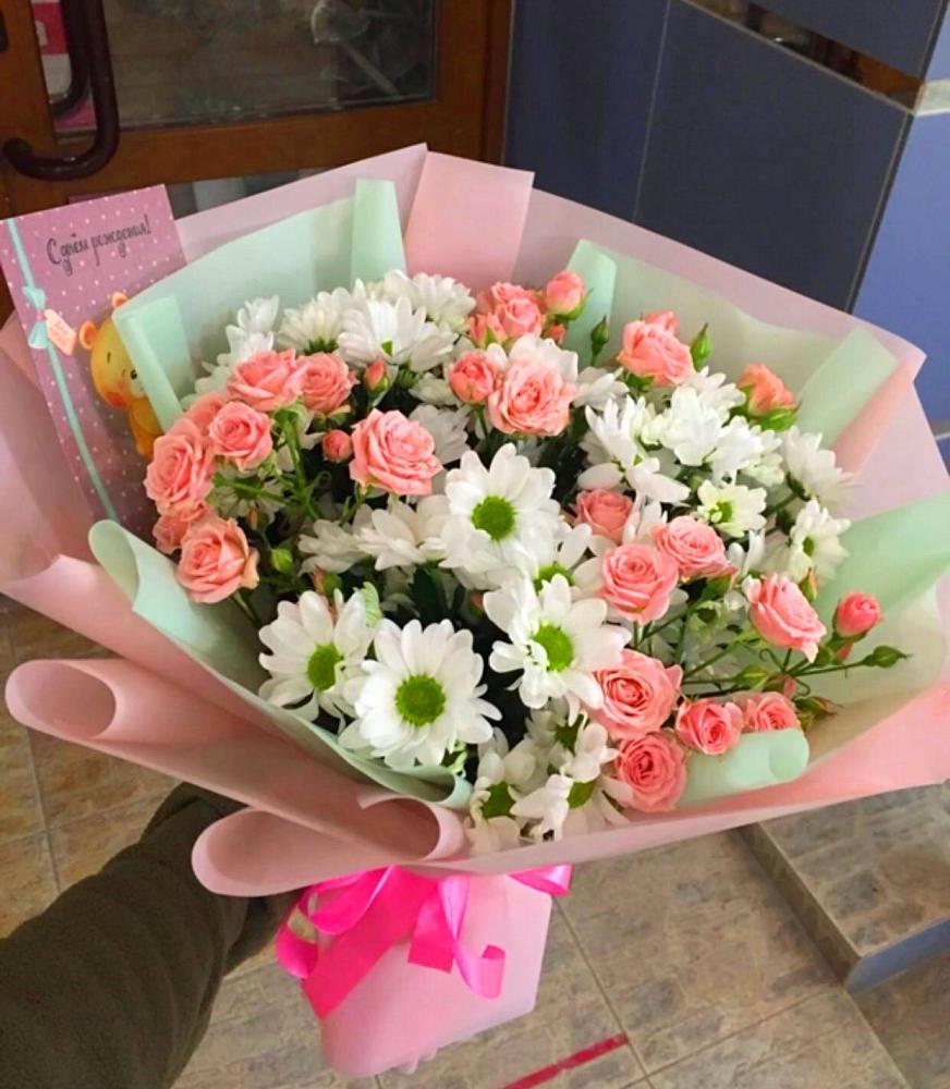 Букет цветов из: Розы и Хризантемы в Северодвинске