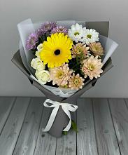 Букет цветов из:  Розы, Герберы и Хризантемы #REPLACE_PRED# Северодвинске