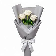 Букет 3 белые розы #REPLACE_PRED# Северодвинске