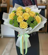 Букет цветов из:  Хризантемы и Розы #REPLACE_PRED# Северодвинске