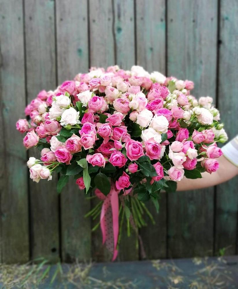 Букет Розовые кустовые розы Натали и Лав Лидия в Северодвинске