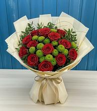 Букет цветов из:  Розы и Хризантемы в Северодвинске