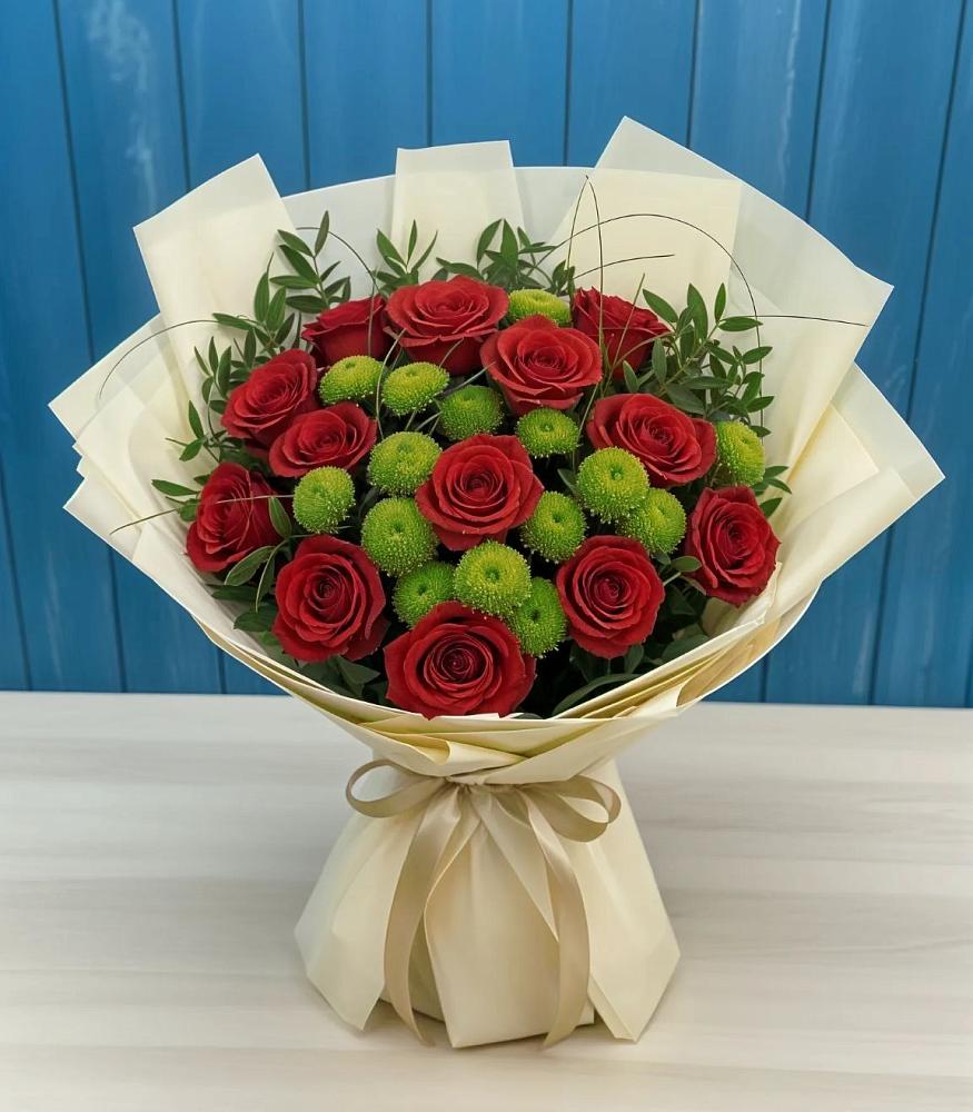 Букет цветов из: Розы и Хризантемы в Северодвинске